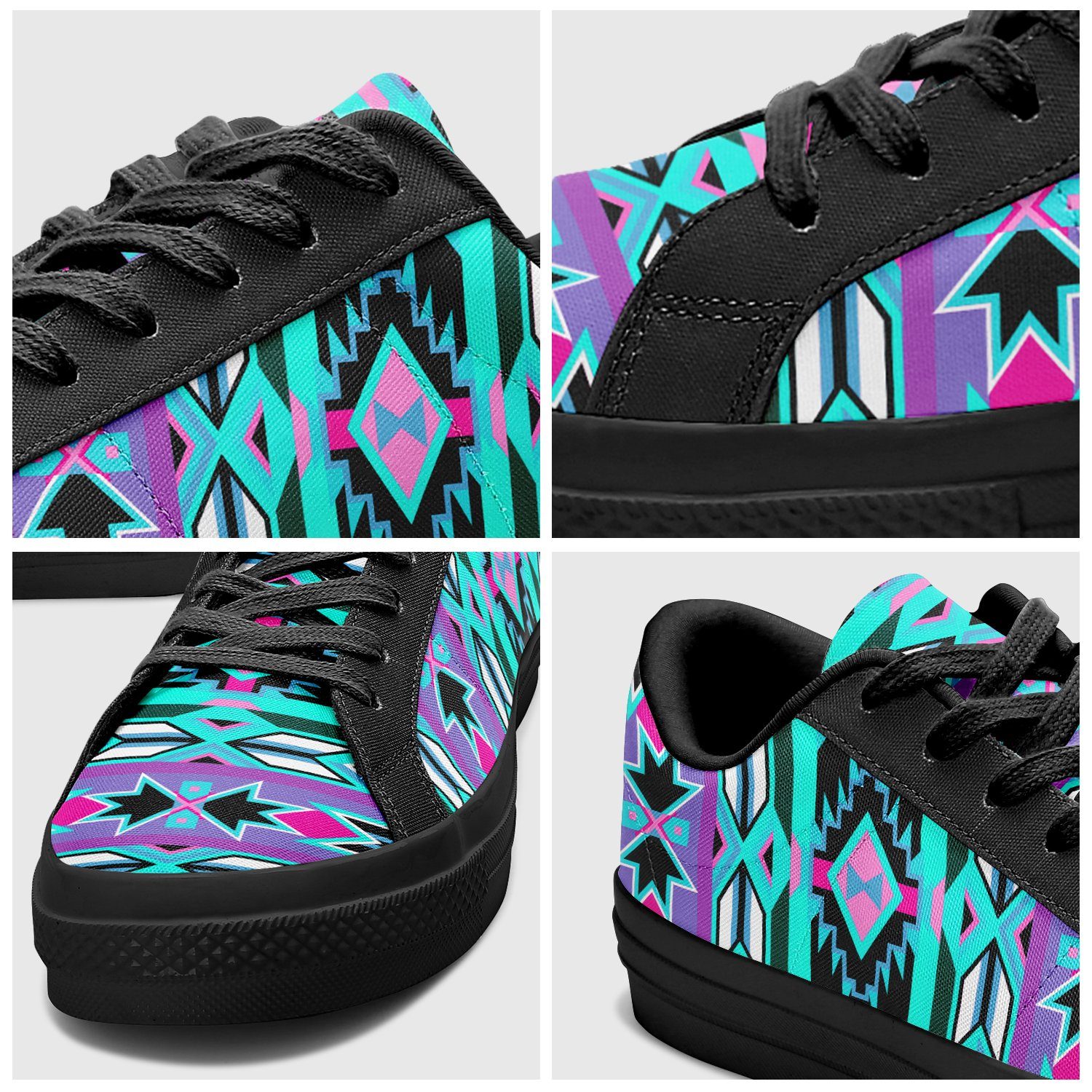 Northeast Journey Aapisi Low Top Canvas Shoes Black Sole 49 Dzine