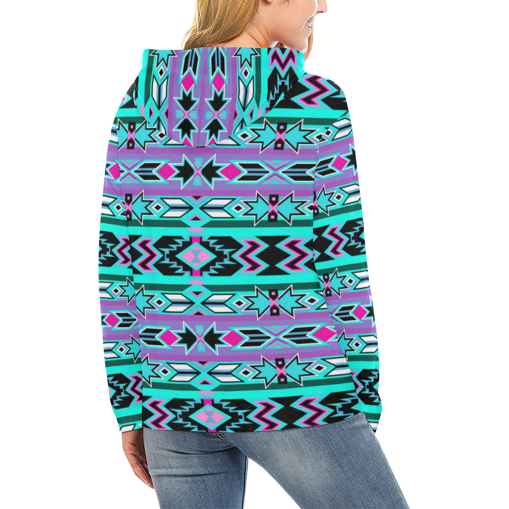 Northeast Journey All Over Print Hoodie for Women (USA Size) (Model H13) Hoodie e-joyer