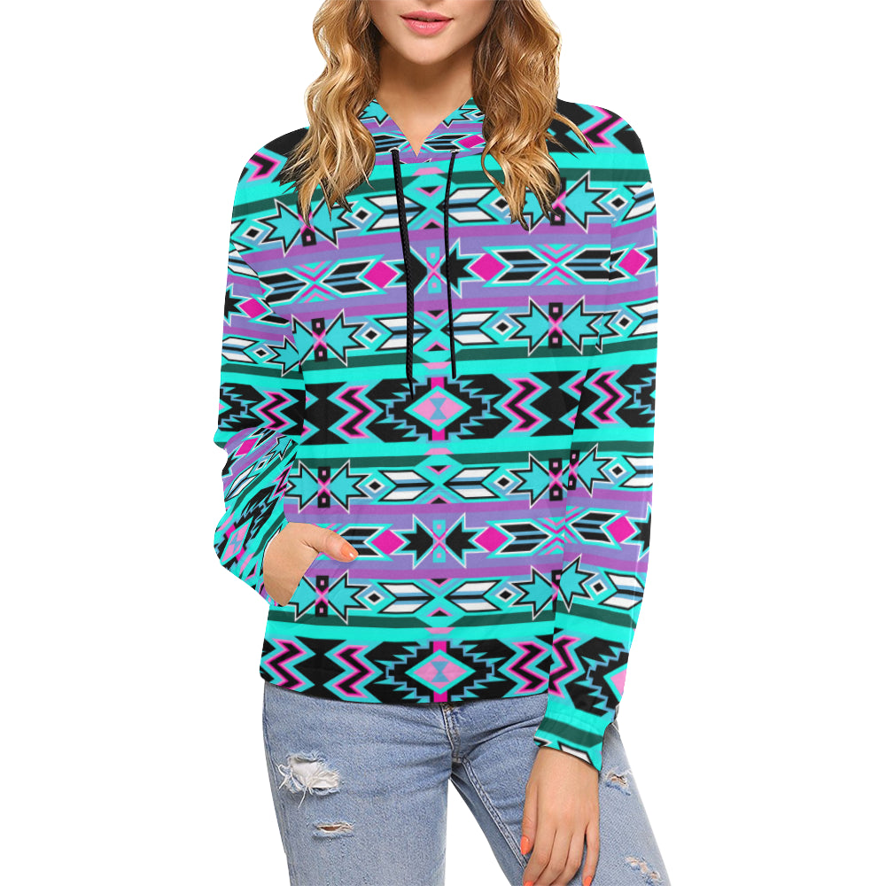 Northeast Journey All Over Print Hoodie for Women (USA Size) (Model H13) Hoodie e-joyer