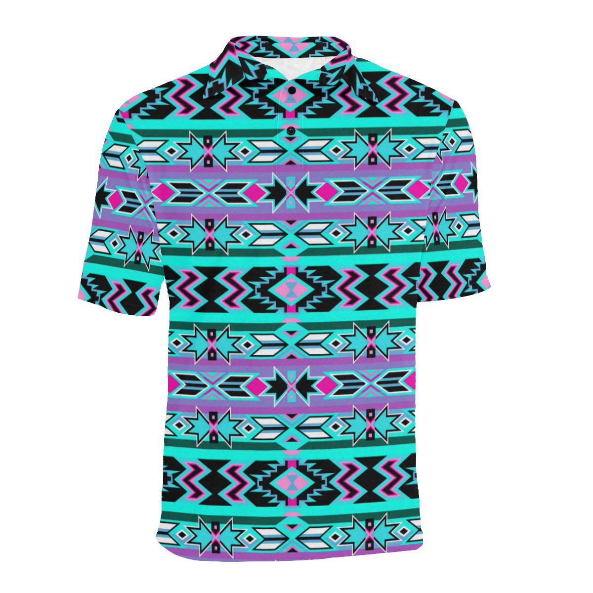 Northeast Journey Men's All Over Print Polo Shirt (Model T55) Men's Polo Shirt (Model T55) e-joyer