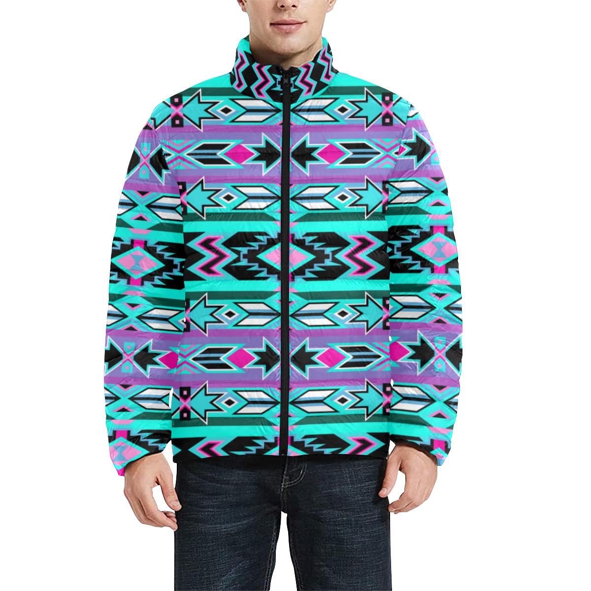 Northeast Journey Men's Stand Collar Padded Jacket (Model H41) Men's Stand Collar Padded Jacket (H41) e-joyer
