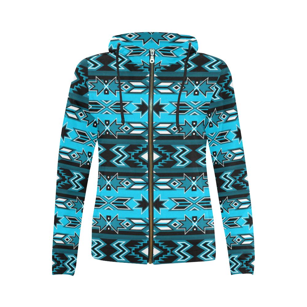 Northern Journey All Over Print Full Zip Hoodie for Women (Model H14) All Over Print Full Zip Hoodie for Women (H14) e-joyer