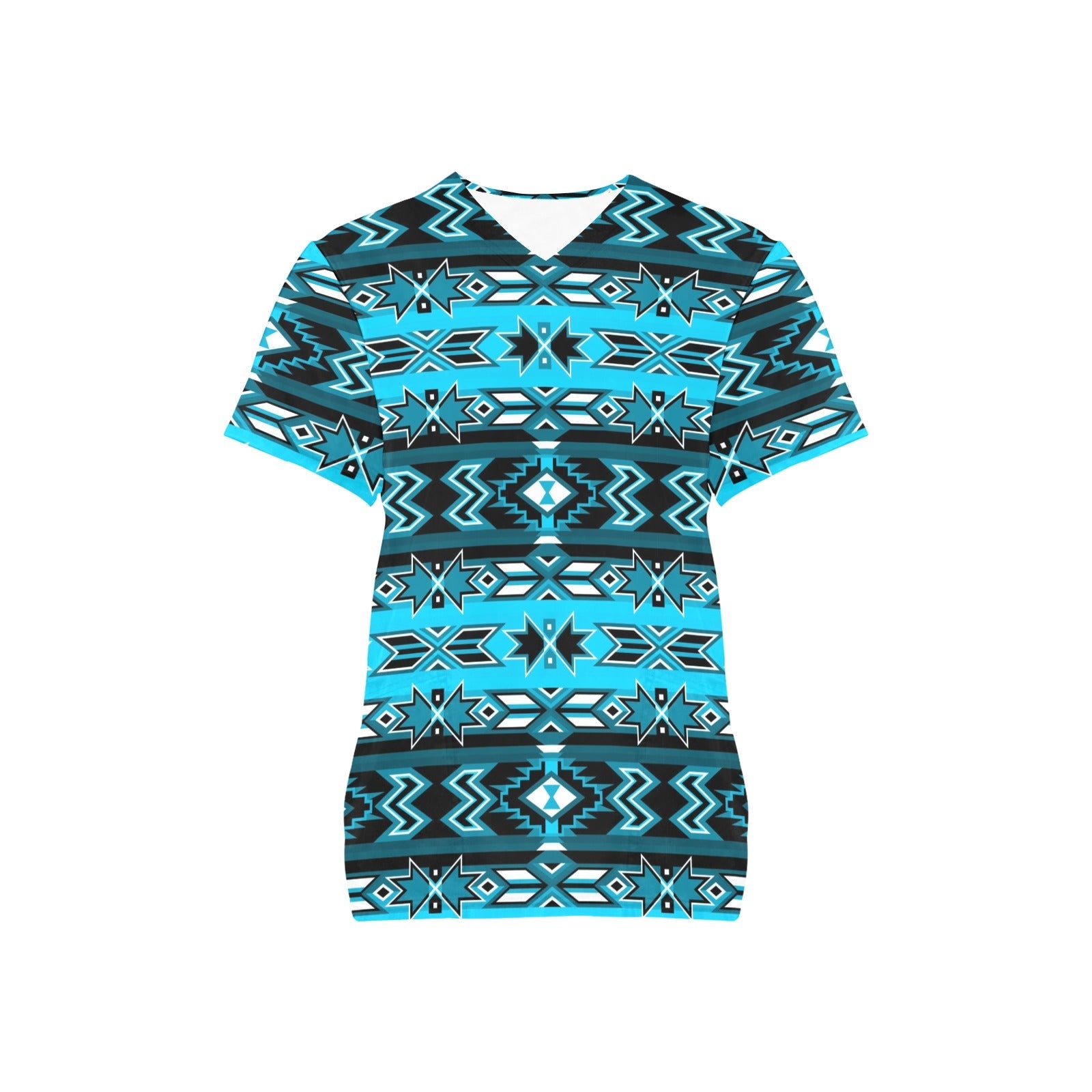 Northern Journey All Over Print Scrub Top Scrub Top e-joyer