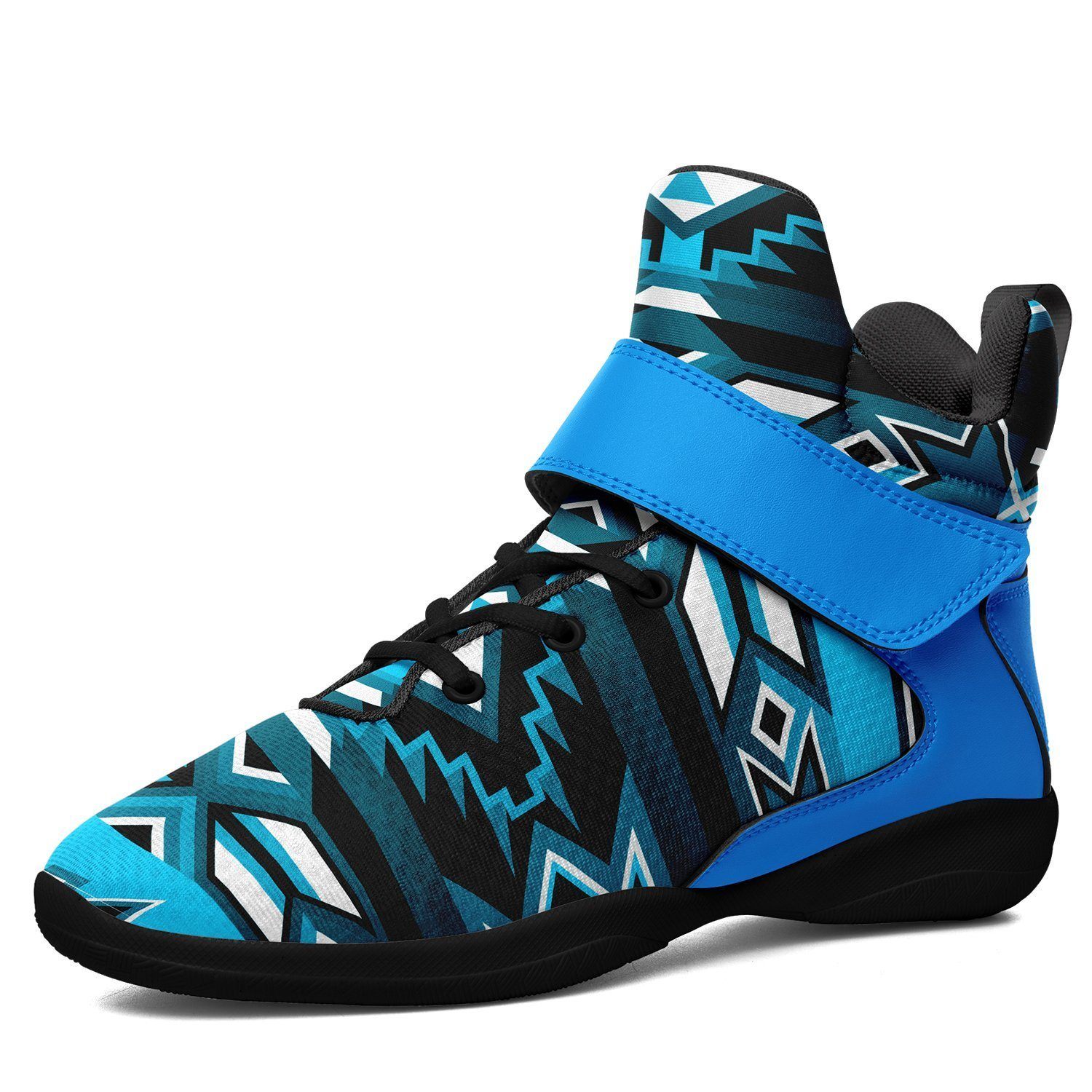 Northern Journey Ipottaa Basketball / Sport High Top Shoes - Black Sole 49 Dzine US Men 7 / EUR 40 Black Sole with Light Blue Strap