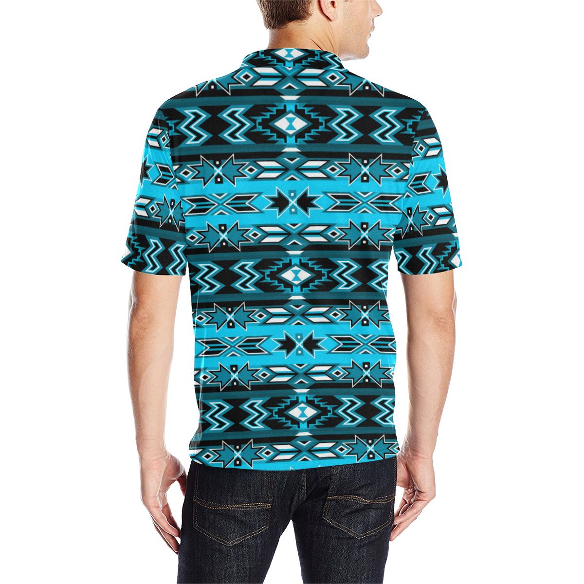 Northern Journey Men's All Over Print Polo Shirt (Model T55) Men's Polo Shirt (Model T55) e-joyer