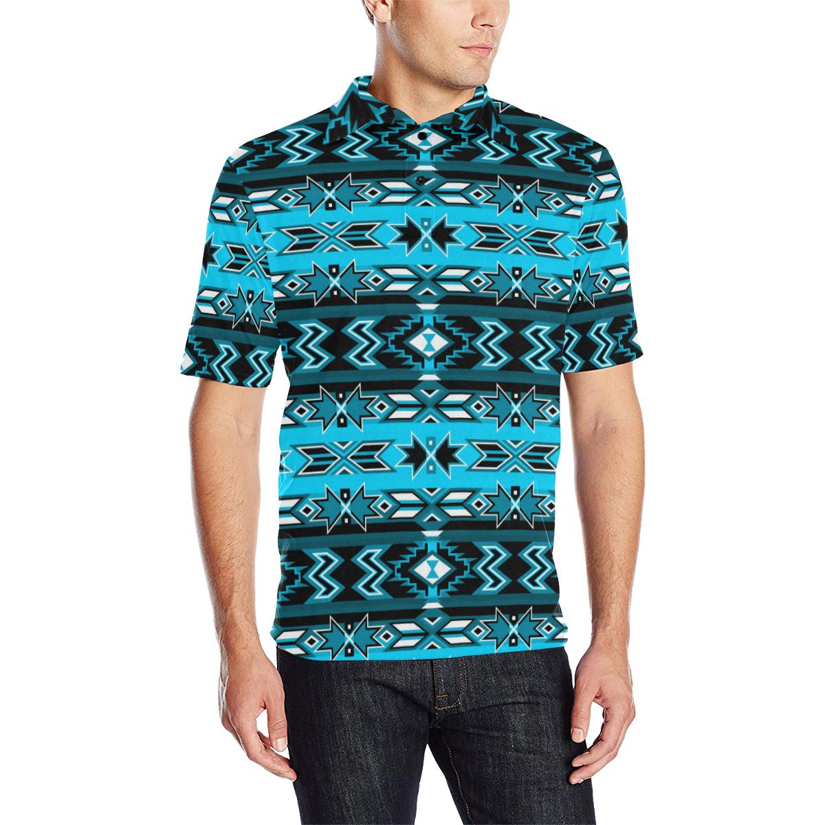 Northern Journey Men's All Over Print Polo Shirt (Model T55) Men's Polo Shirt (Model T55) e-joyer