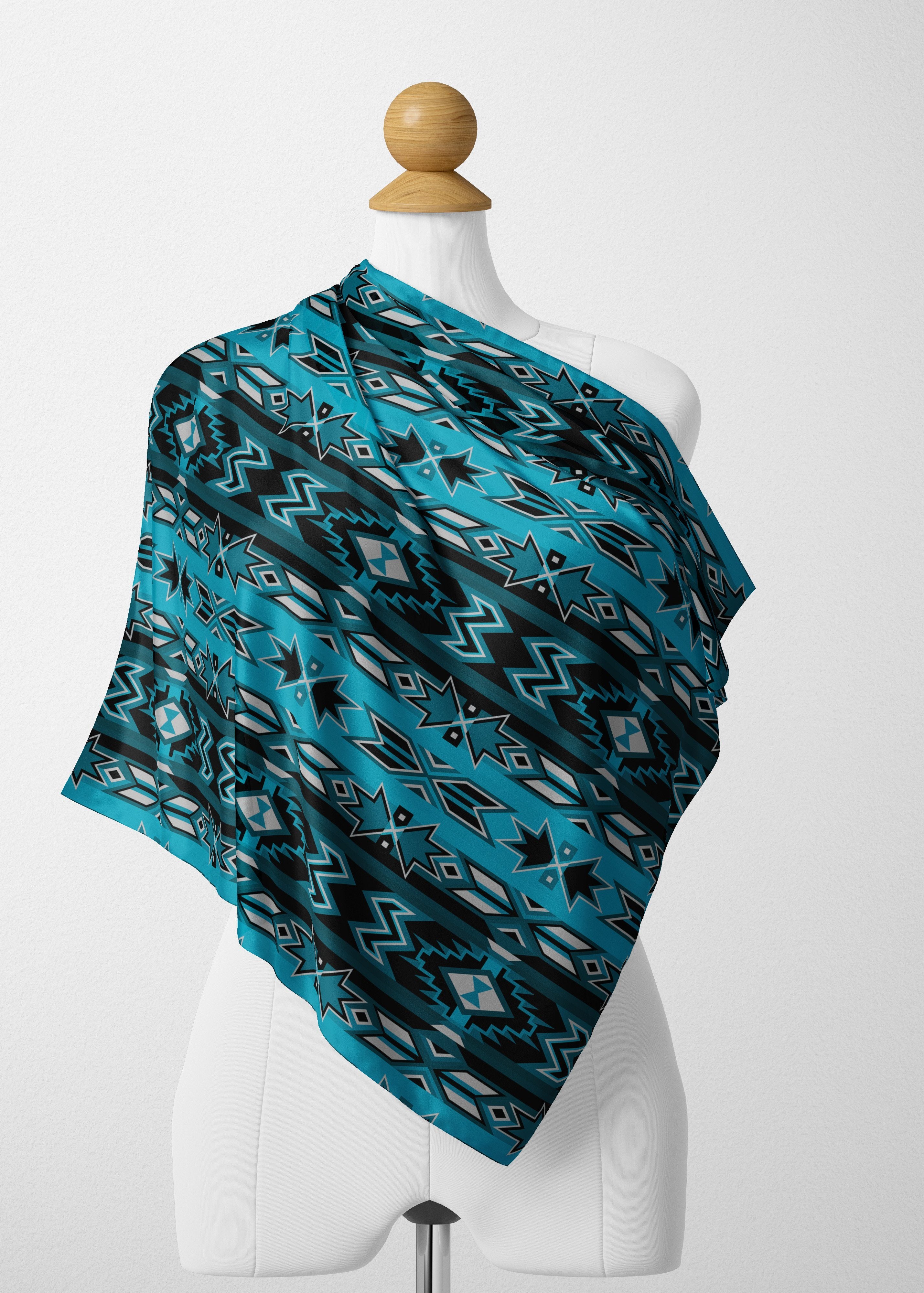 Northern Journey Satin Shawl Scarf 49 Dzine