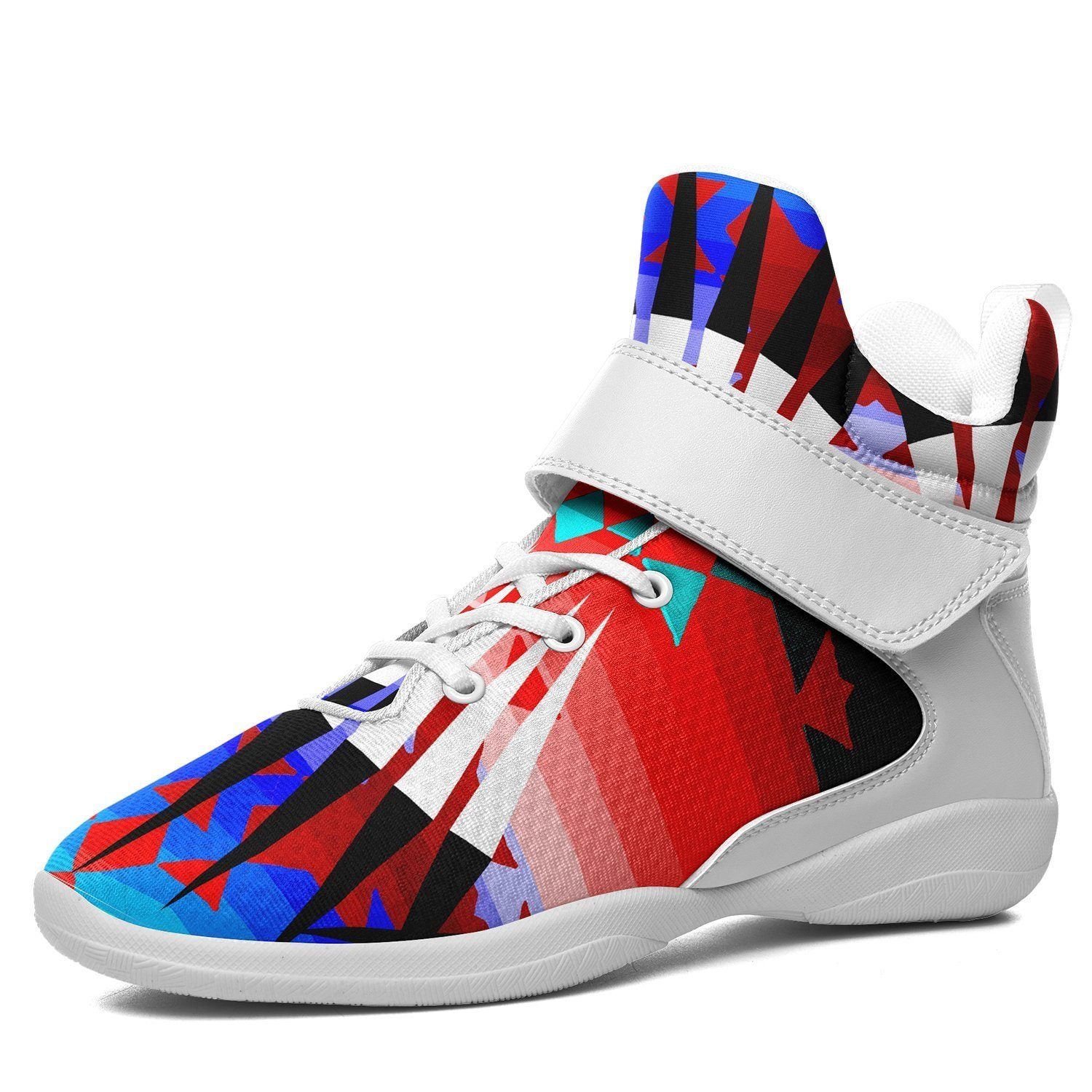 Northwest Ribbonwork Bustles Kid's Ipottaa Basketball / Sport High Top Shoes 49 Dzine US Child 12.5 / EUR 30 White Sole with White Strap