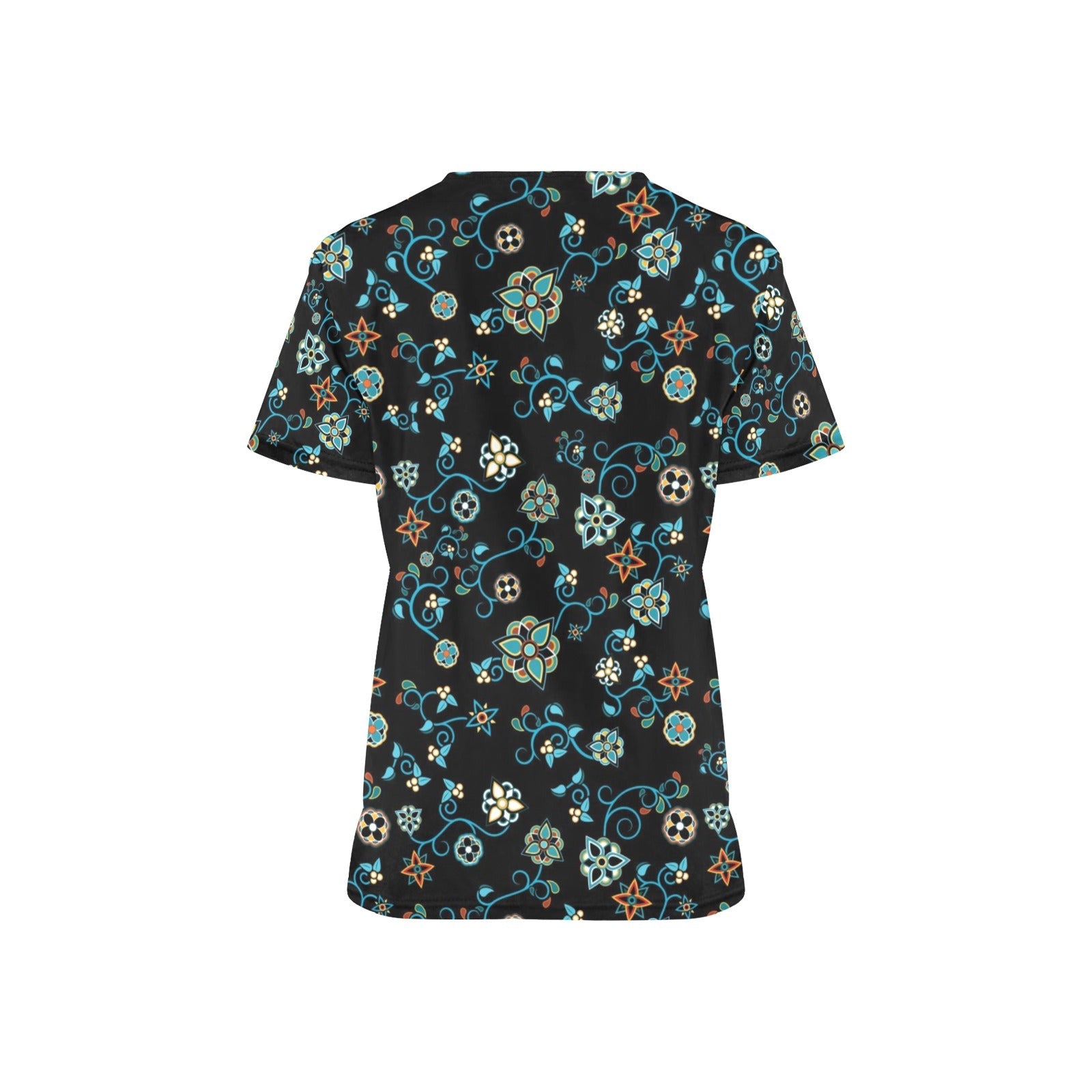 Ocean Bloom All Over Print Scrub Top Scrub Top e-joyer