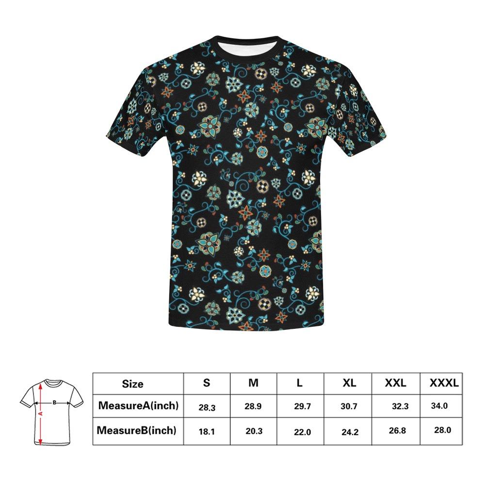 Ocean Bloom All Over Print T-Shirt for Men (USA Size) (Model T40) All Over Print T-Shirt for Men (T40) e-joyer