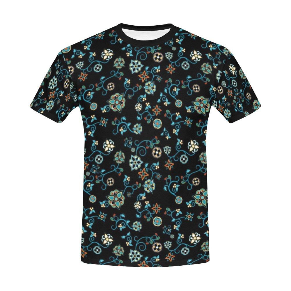 Ocean Bloom All Over Print T-Shirt for Men (USA Size) (Model T40) All Over Print T-Shirt for Men (T40) e-joyer