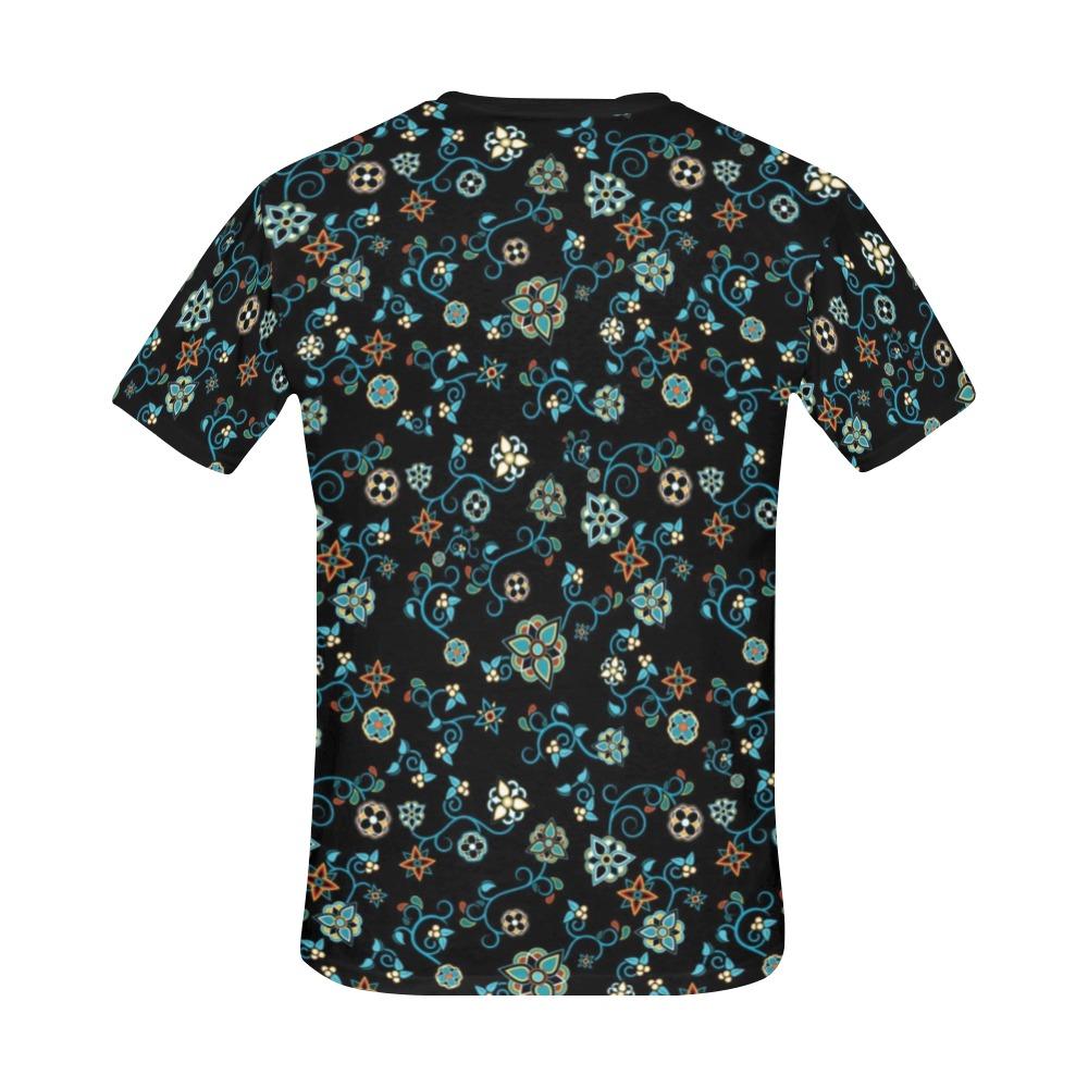 Ocean Bloom All Over Print T-Shirt for Men (USA Size) (Model T40) All Over Print T-Shirt for Men (T40) e-joyer