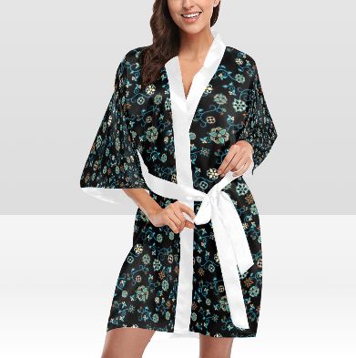 Ocean Bloom Kimono Robe Artsadd