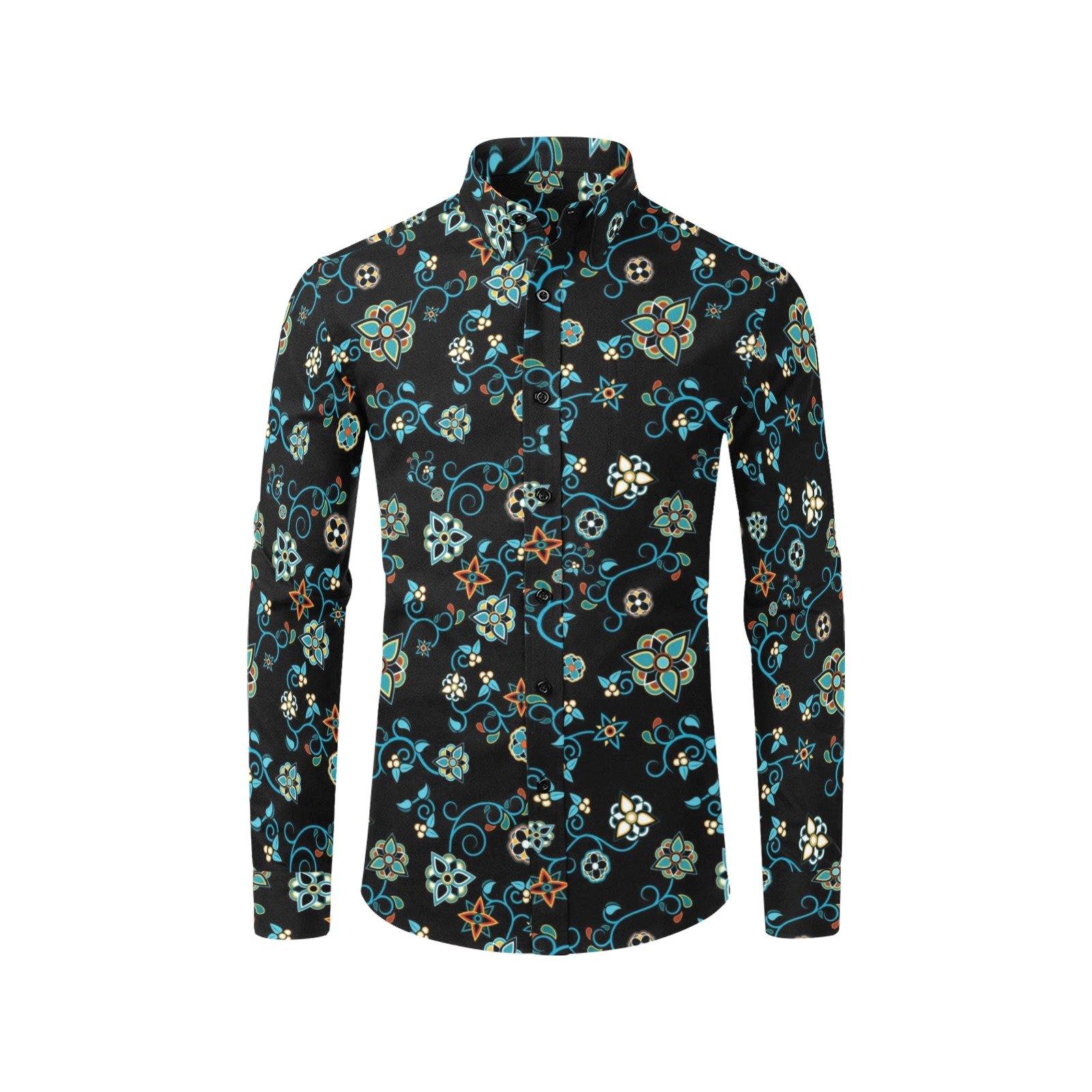 Ocean Bloom Men's All Over Print Casual Dress Shirt (Model T61) Men's Dress Shirt (T61) e-joyer