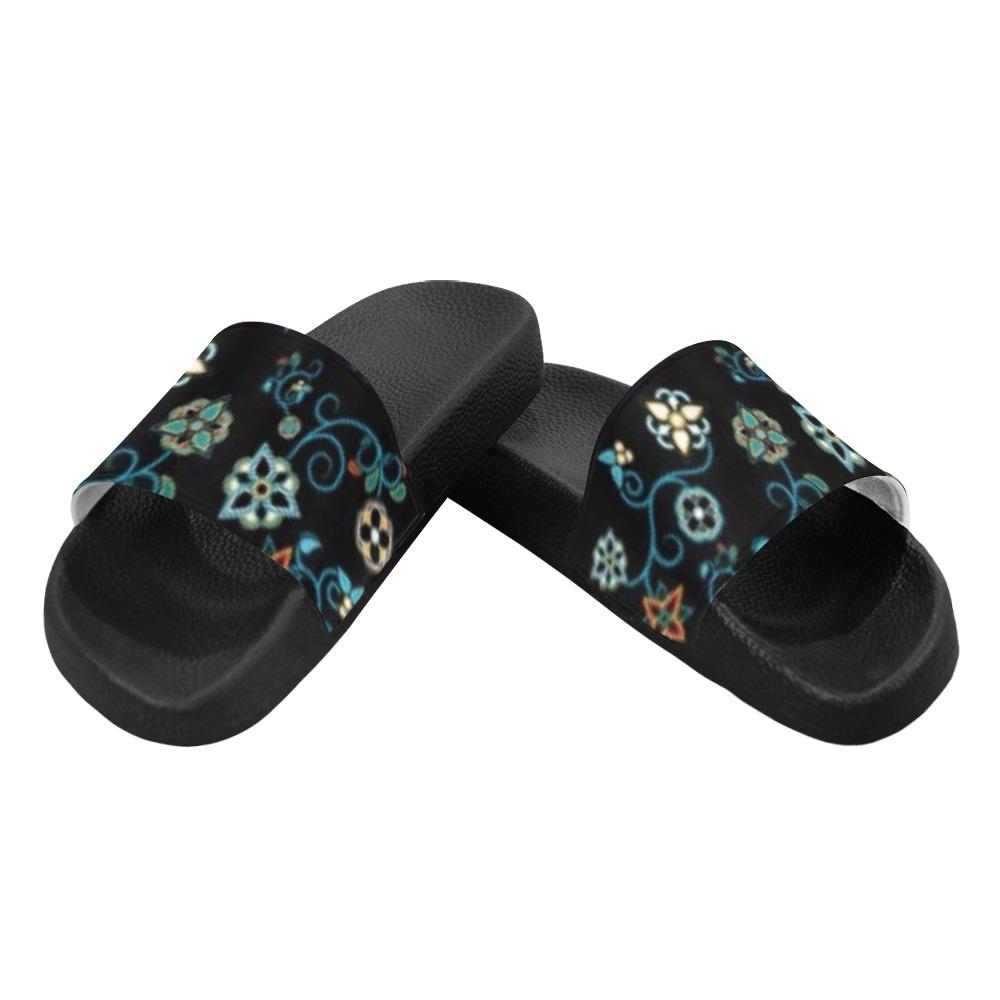 Ocean Bloom Men's Slide Sandals (Model 057) Men's Slide Sandals (057) e-joyer