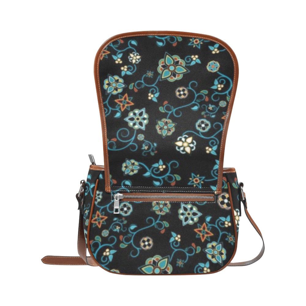 Ocean Bloom Saddle Bag/Small (Model 1649) Full Customization Saddle Bag/Small (Full Customization) e-joyer 