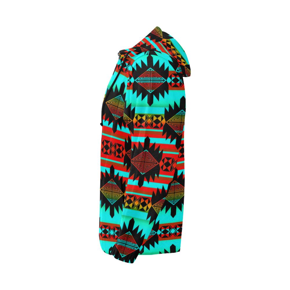 Okotoks Arrow All Over Print Full Zip Hoodie for Men (Model H14) All Over Print Full Zip Hoodie for Men (H14) e-joyer