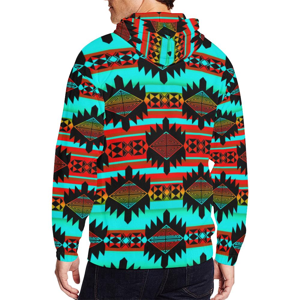 Okotoks Arrow All Over Print Full Zip Hoodie for Men (Model H14) All Over Print Full Zip Hoodie for Men (H14) e-joyer