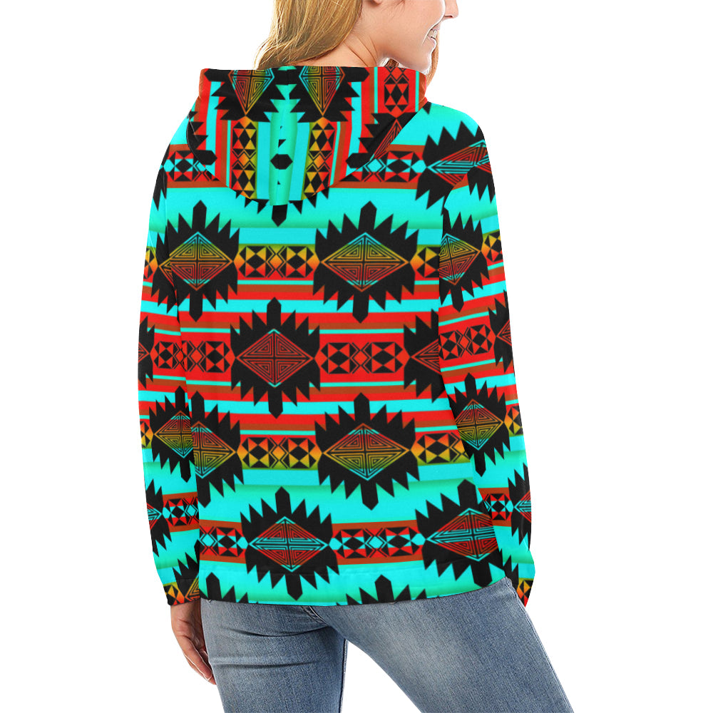 Okotoks Arrow All Over Print Hoodie for Women (USA Size) (Model H13) All Over Print Hoodie for Women (H13) e-joyer