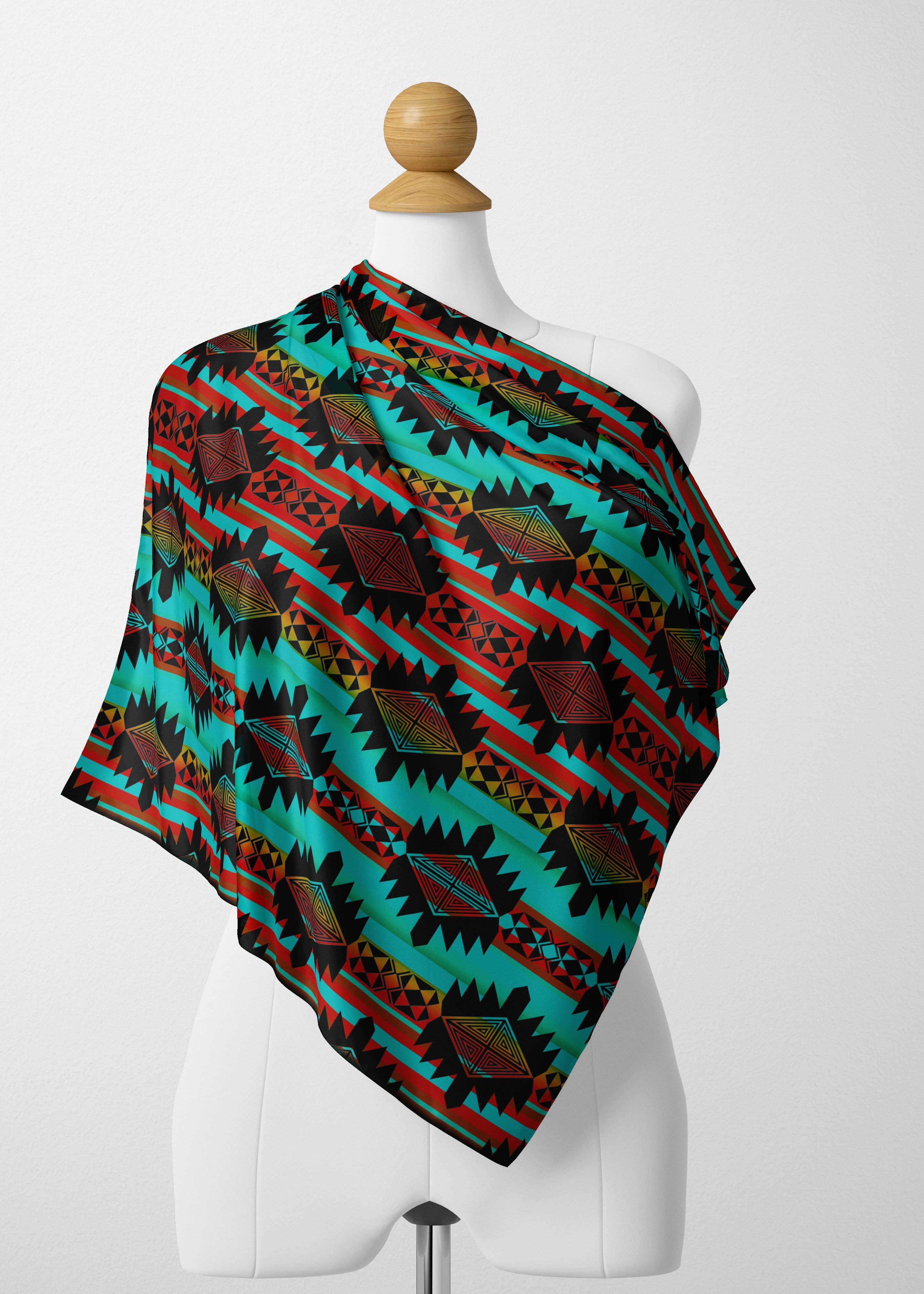 Okotoks Arrow Satin Shawl Scarf 49 Dzine