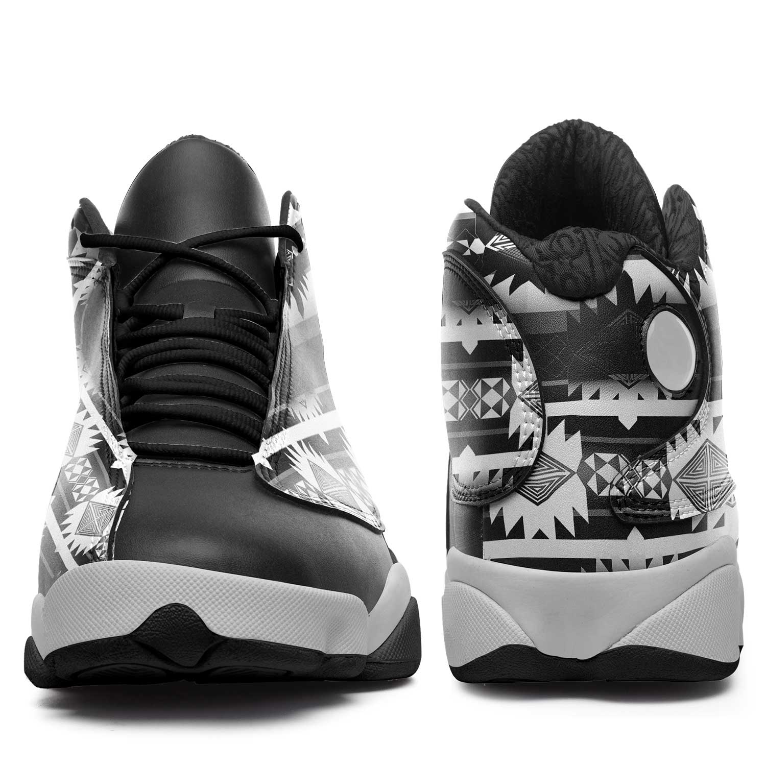 Okotoks Black and White Athletic Shoes Herman