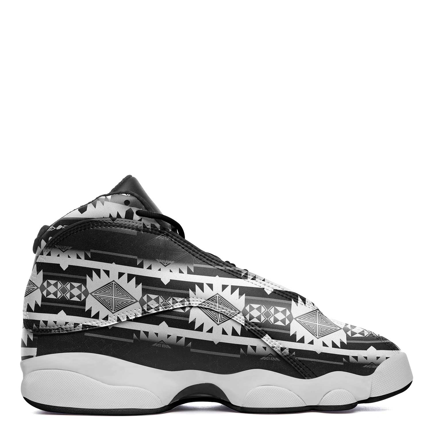 Okotoks Black and White Athletic Shoes Herman