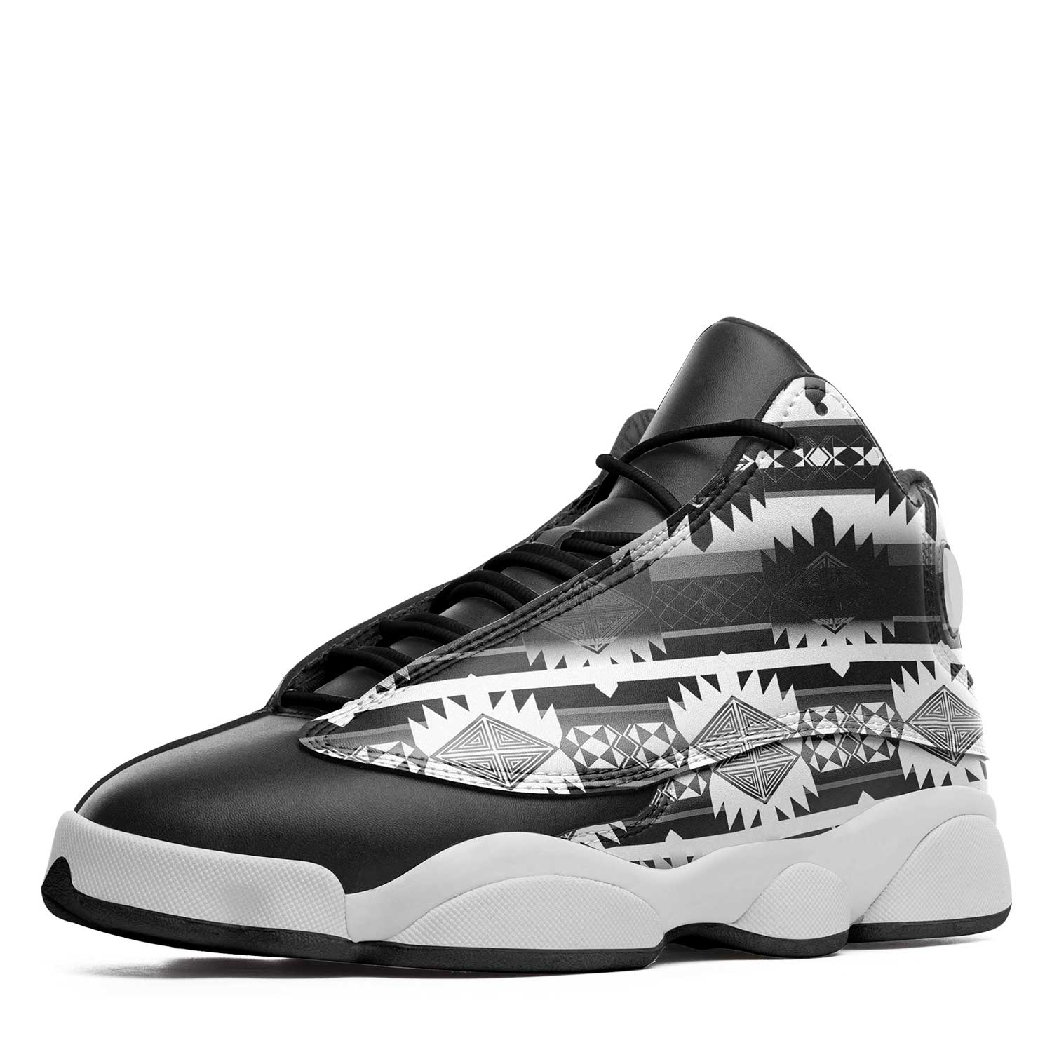 Okotoks Black and White Athletic Shoes Herman