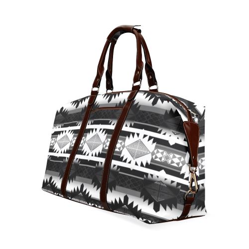 Okotoks Black and White Classic Travel Bag (Model 1643) Remake Classic Travel Bags (1643) e-joyer