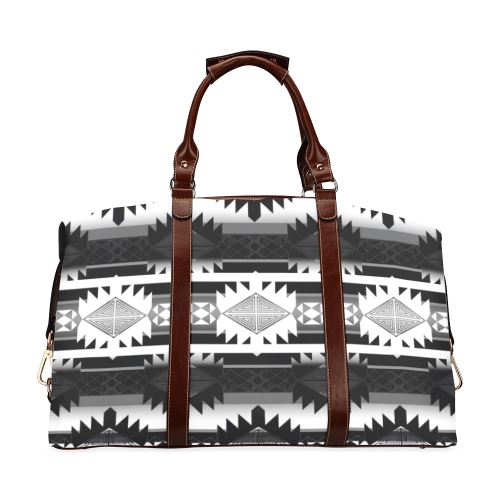 Okotoks Black and White Classic Travel Bag (Model 1643) Remake Classic Travel Bags (1643) e-joyer