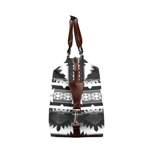 Okotoks Black and White Classic Travel Bag (Model 1643) Remake Classic Travel Bags (1643) e-joyer