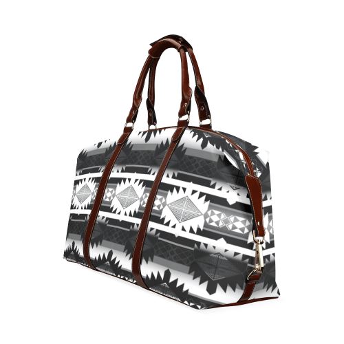 Okotoks Black and White Classic Travel Bag (Model 1643) Remake Classic Travel Bags (1643) e-joyer