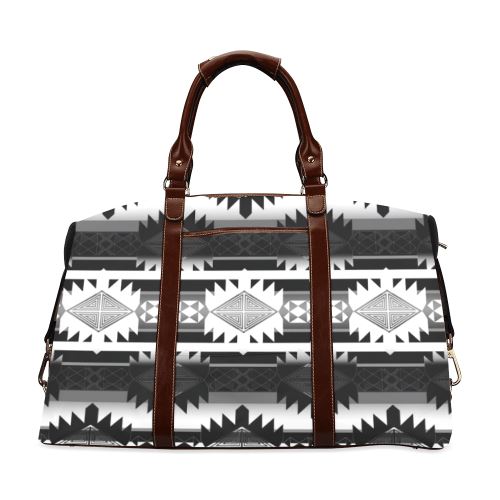 Okotoks Black and White Classic Travel Bag (Model 1643) Remake Classic Travel Bags (1643) e-joyer