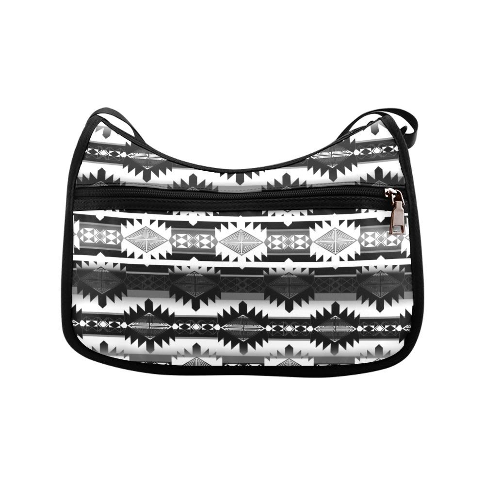Okotoks Black and White Crossbody Bags (Model 1616) Crossbody Bags (1616) e-joyer
