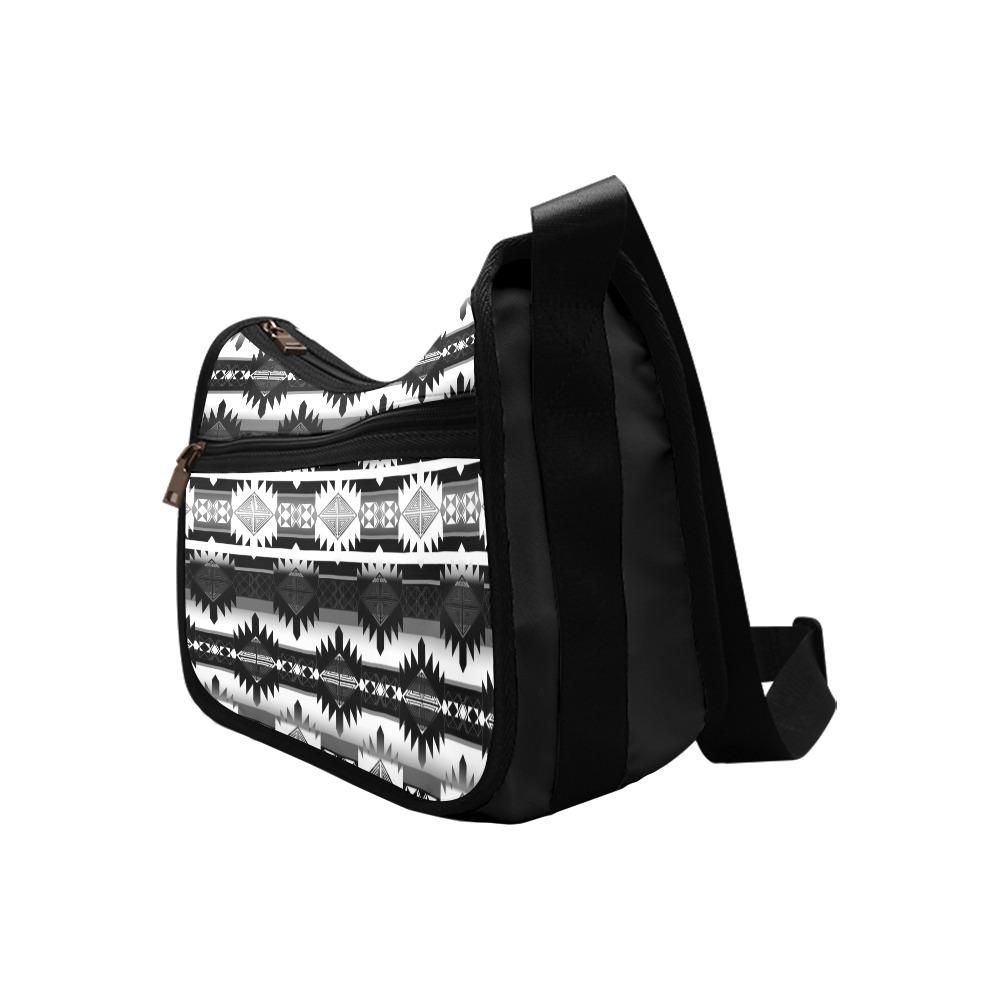 Okotoks Black and White Crossbody Bags (Model 1616) Crossbody Bags (1616) e-joyer