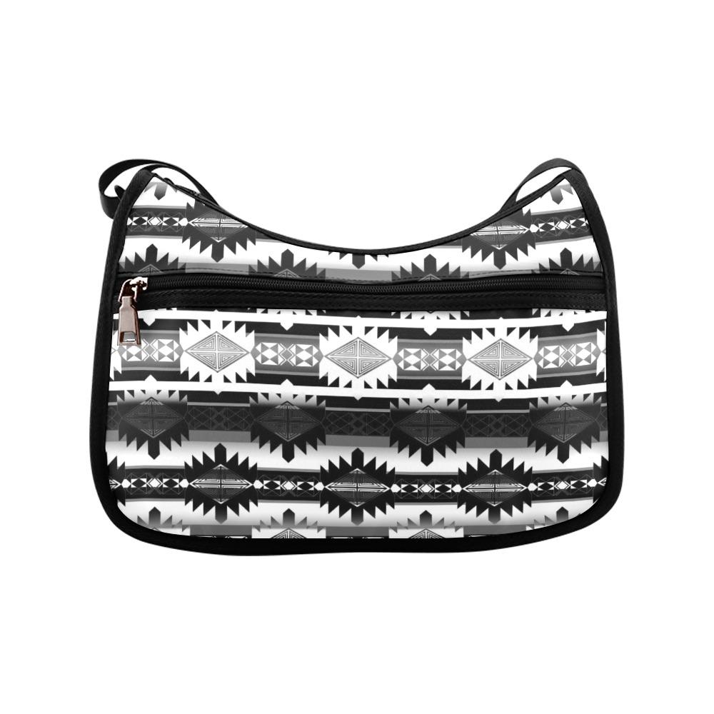 Okotoks Black and White Crossbody Bags (Model 1616) Crossbody Bags (1616) e-joyer