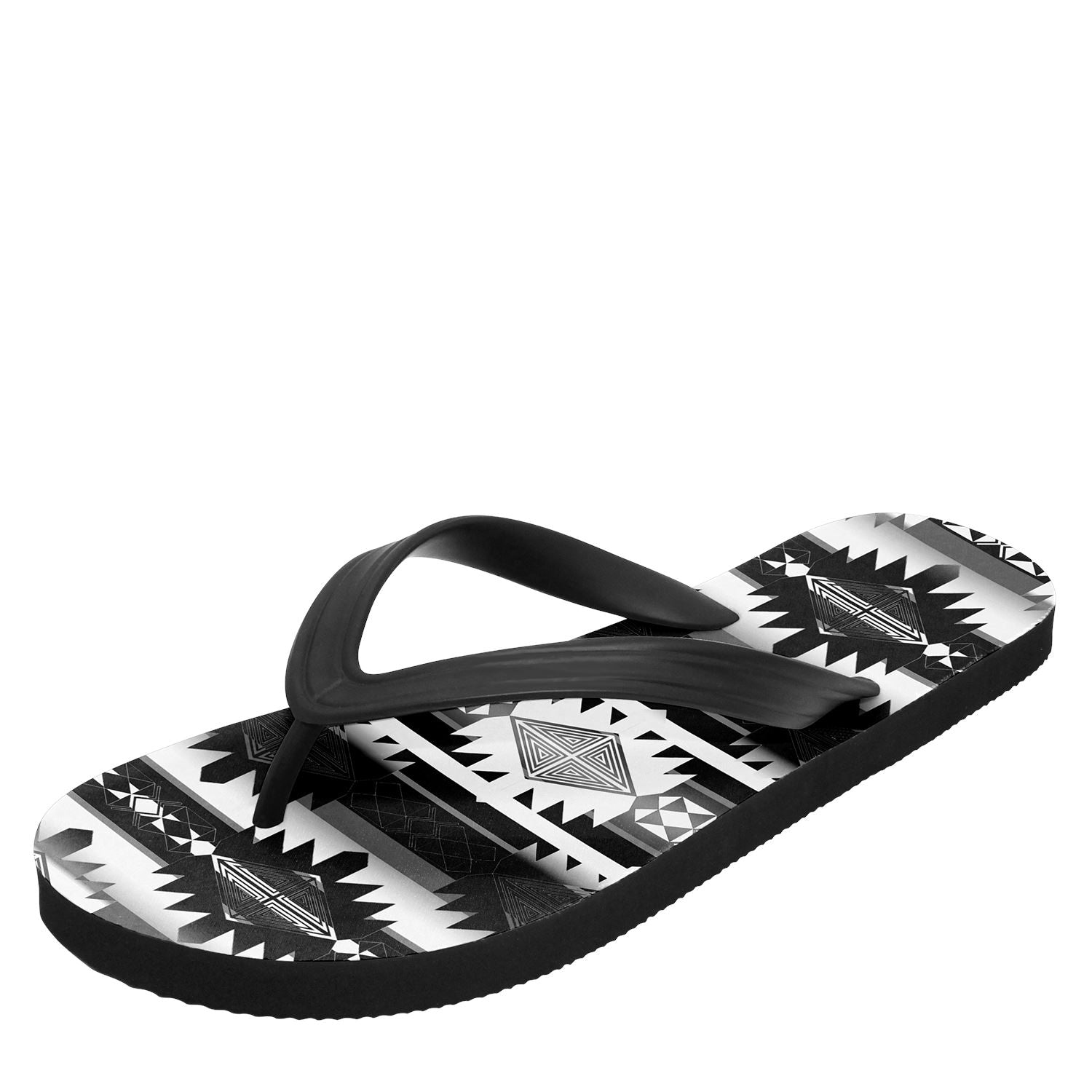 Okotoks Black and White Flip Flops 49 Dzine
