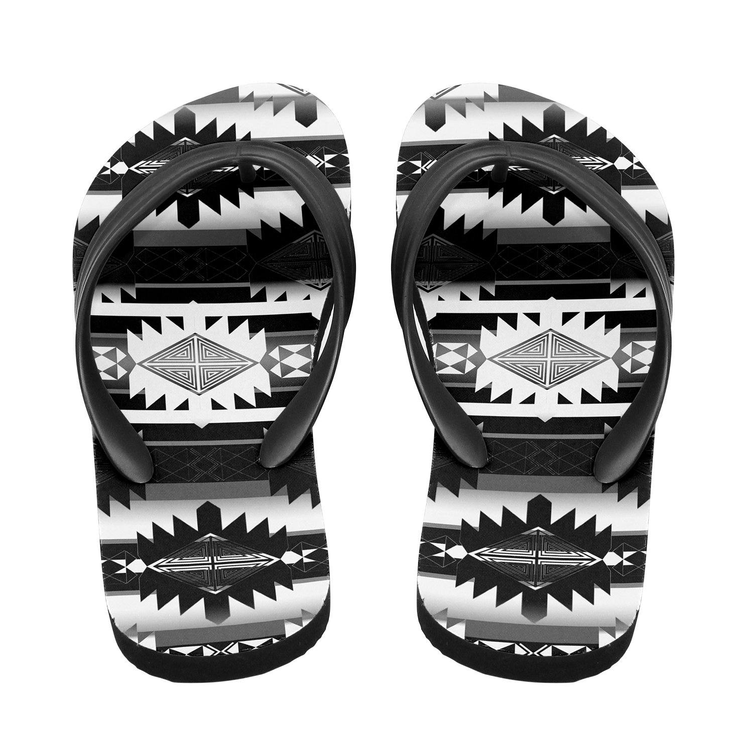 Okotoks Black and White Flip Flops 49 Dzine