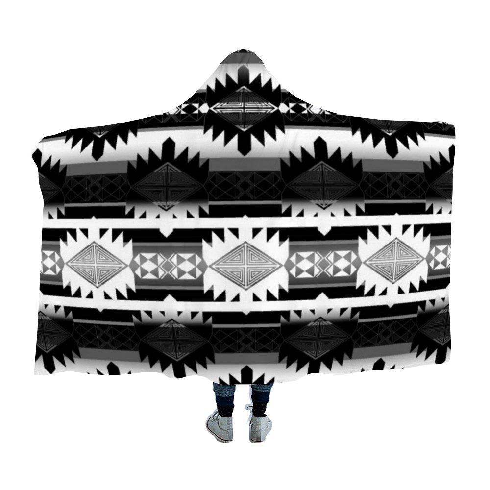 Okotoks Black and White Hooded Blanket 49 Dzine
