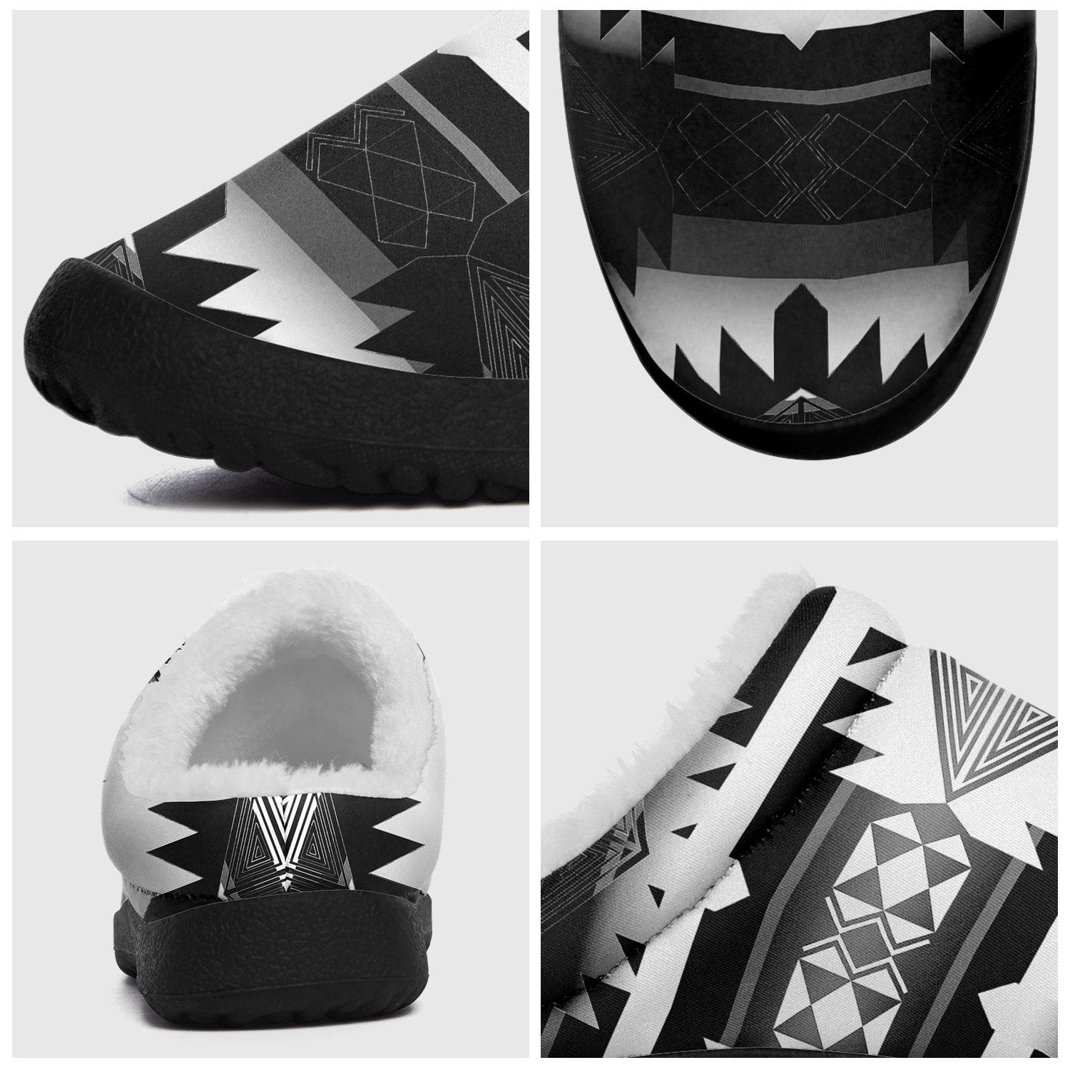 Okotoks Black and White Ikinnii Indoor Slipper 49 Dzine