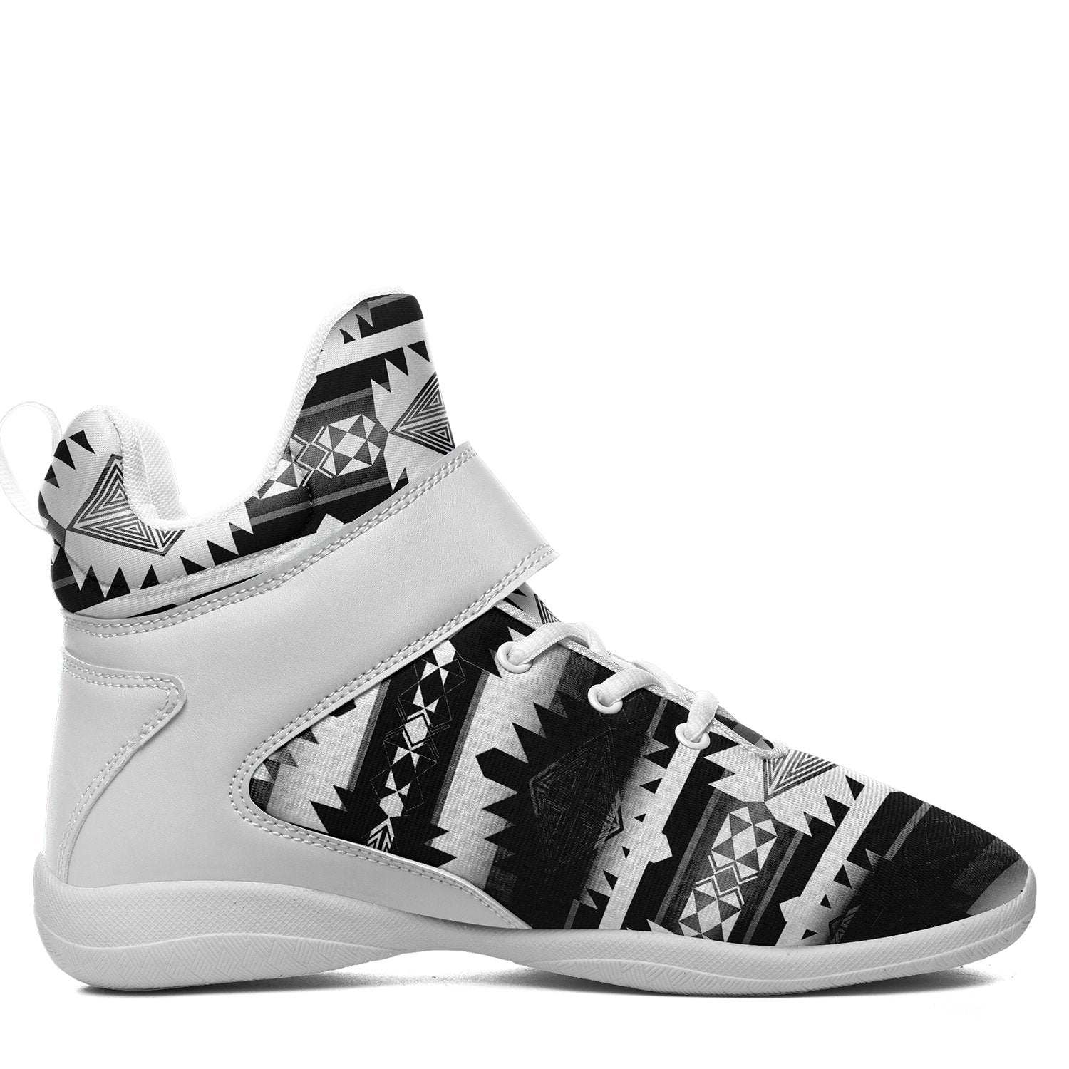 Okotoks Black and White Ipottaa Basketball / Sport High Top Shoes 49 Dzine