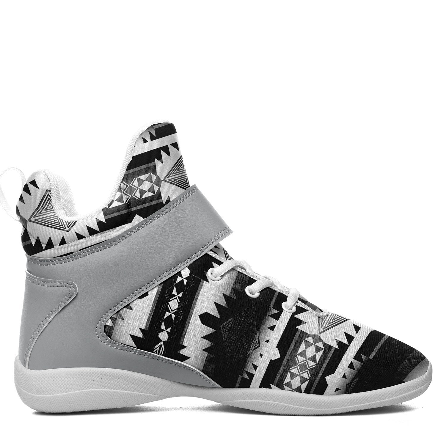 Okotoks Black and White Ipottaa Basketball / Sport High Top Shoes - White Sole 49 Dzine 