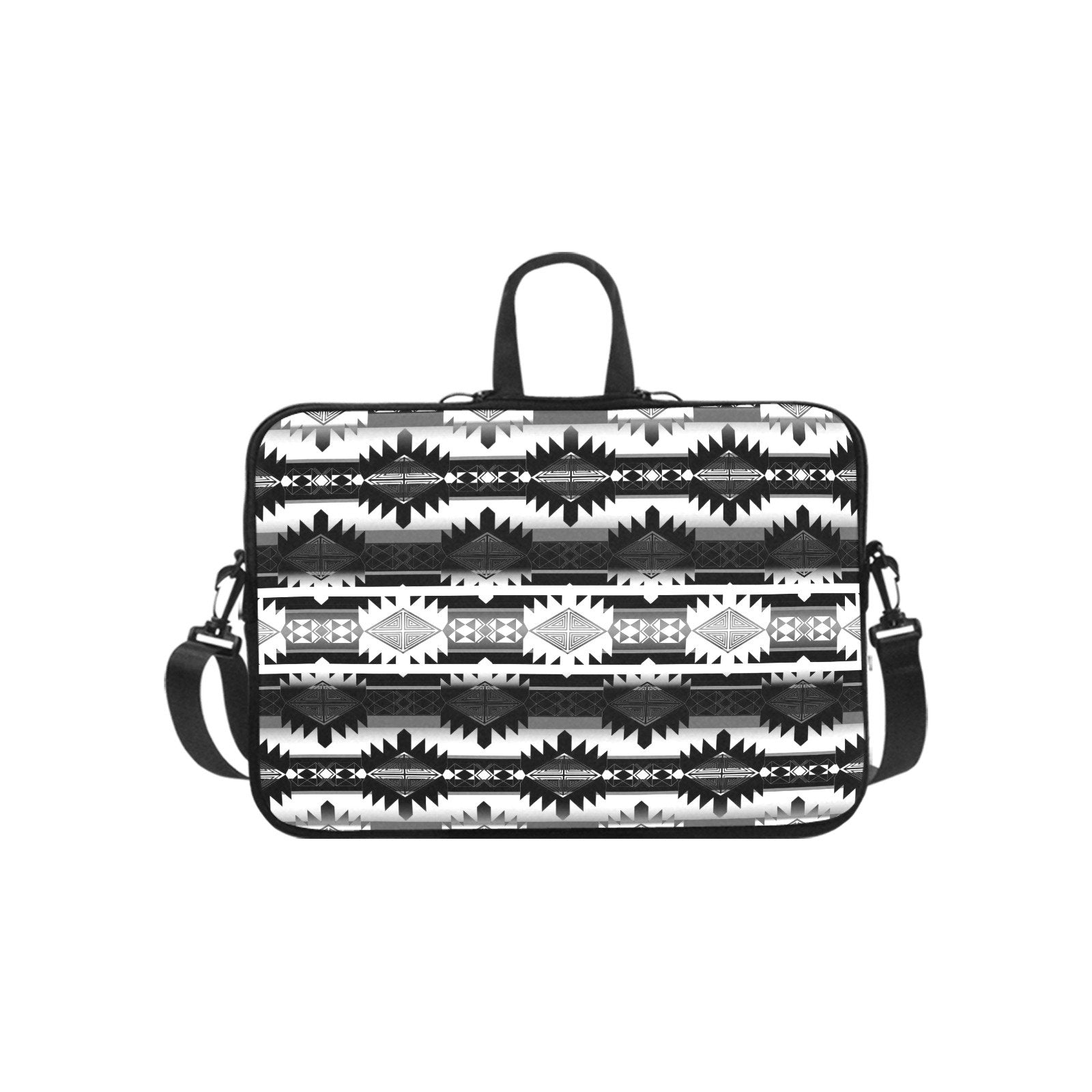 Okotoks Black and White Laptop Handbags 17" bag e-joyer
