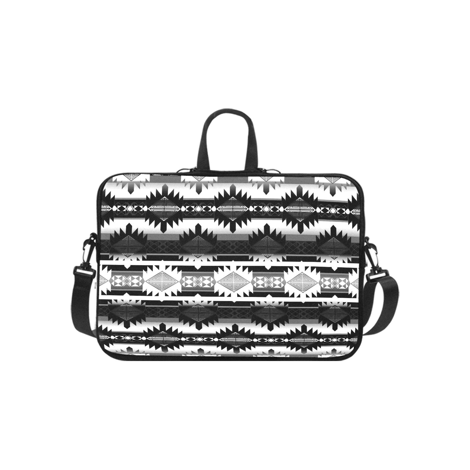 Okotoks Black and White Laptop Handbags 17" bag e-joyer