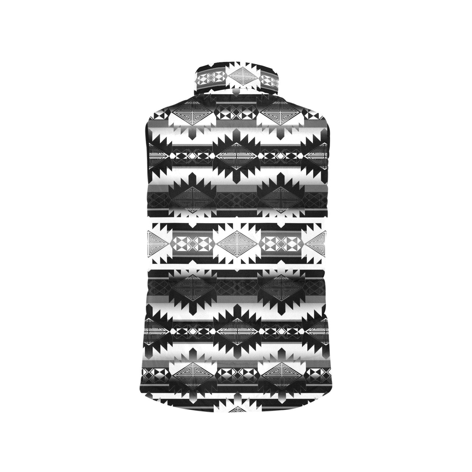 Okotoks Black and White Men's Padded Vest Jacket (Model H44) Men's Padded Vest Jacket (H44) e-joyer