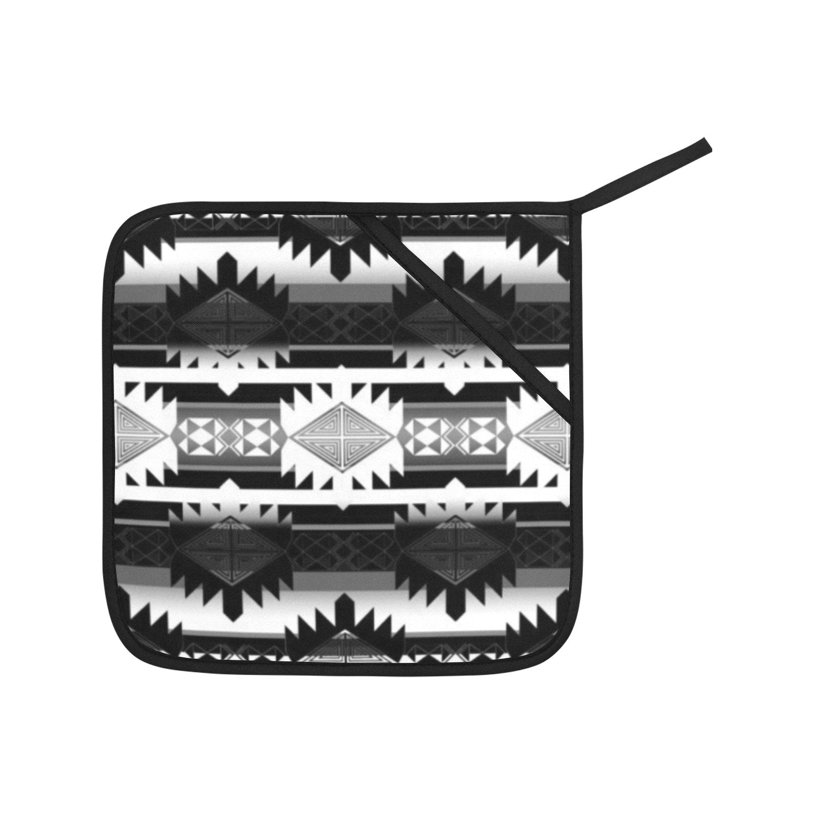 Okotoks Black and White Oven Mitt & Pot Holder Oven Mitt & Pot Holder e-joyer