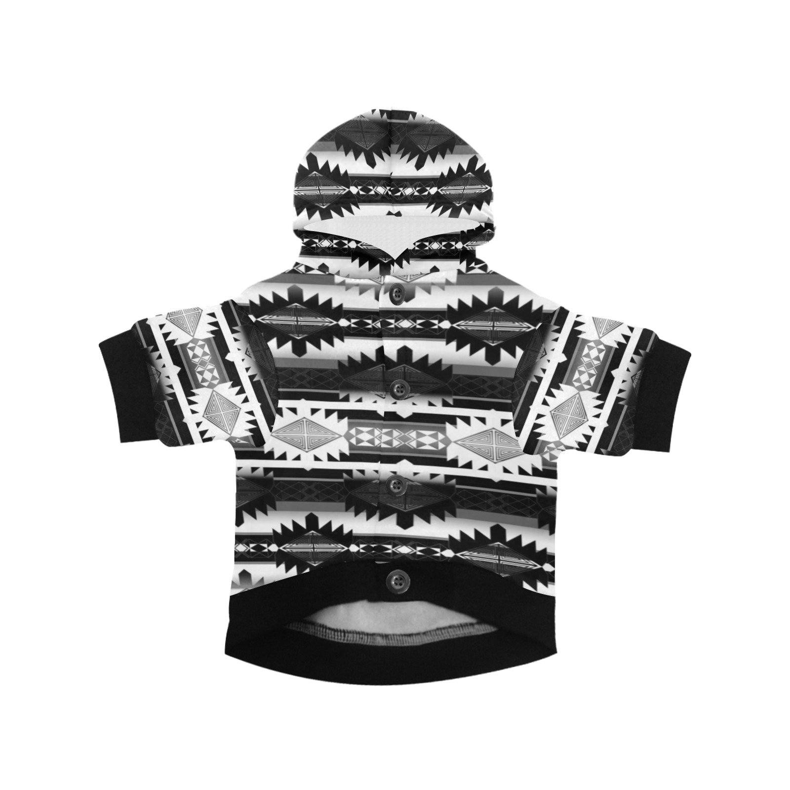 Okotoks Black and White Pet Dog Hoodie Pet Dog Hoodie e-joyer