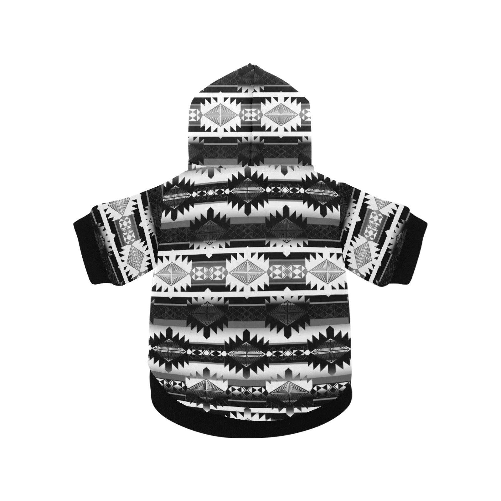 Okotoks Black and White Pet Dog Hoodie Pet Dog Hoodie e-joyer