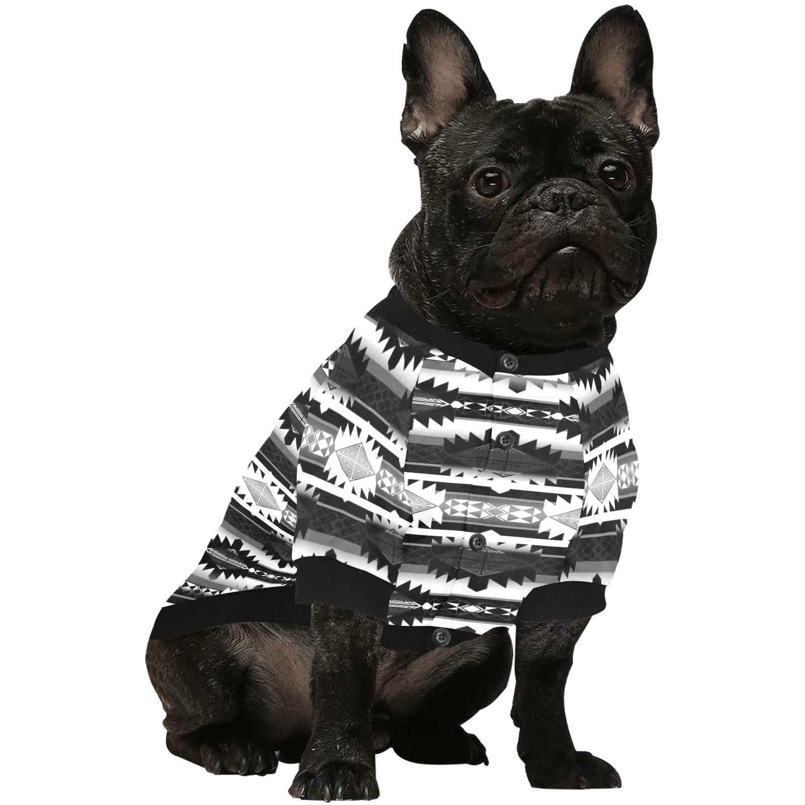 Okotoks Black and White Pet Dog Round Neck Shirt Pet Dog Round Neck Shirt e-joyer