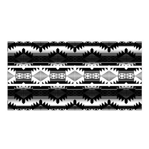 Okotoks Black and White Satin Shawl Scarf 49 Dzine