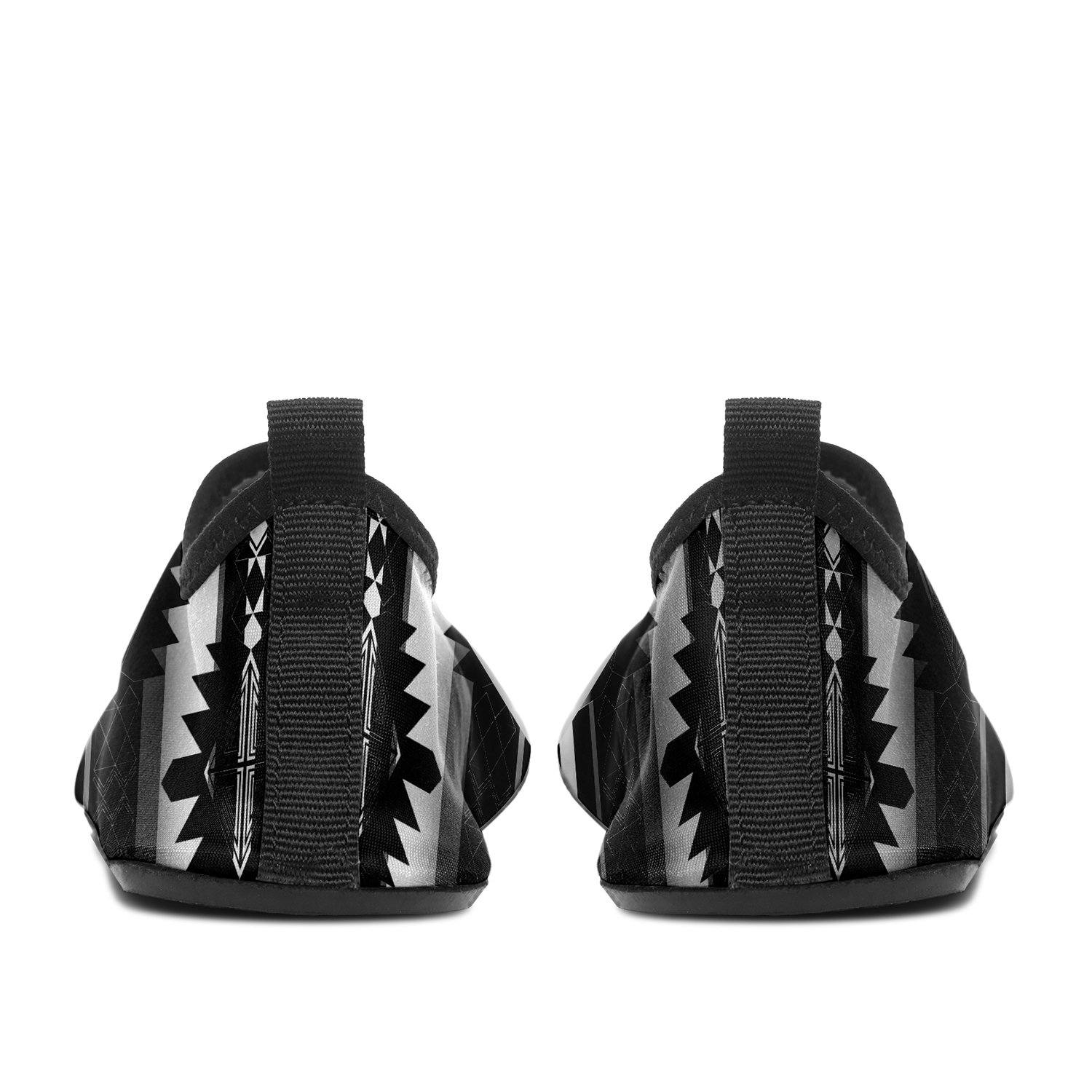 Okotoks Black and White Sockamoccs Slip On Shoes 49 Dzine